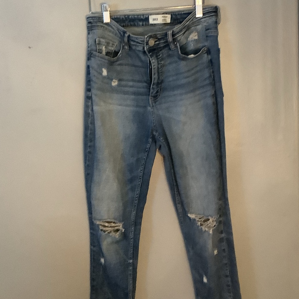BKE Blue Distressed Skinny Jeans